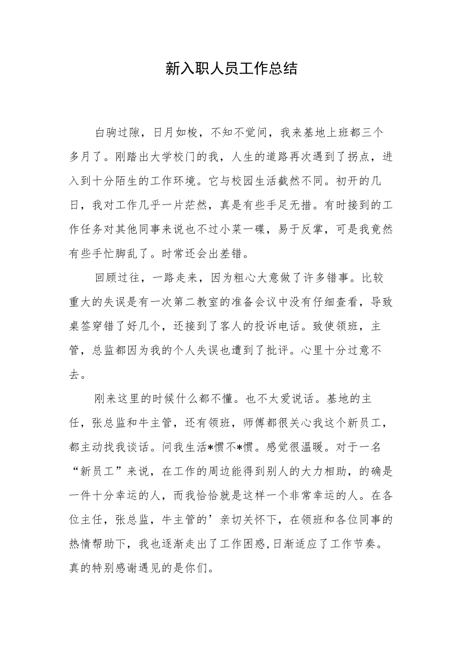 新入职人员工作总结.docx_第1页