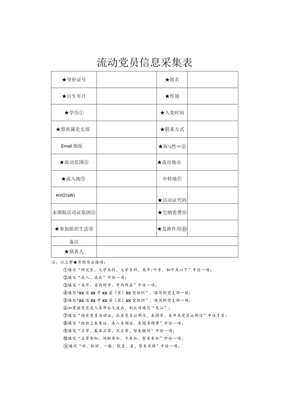 流动党员信息采集表.docx_第1页