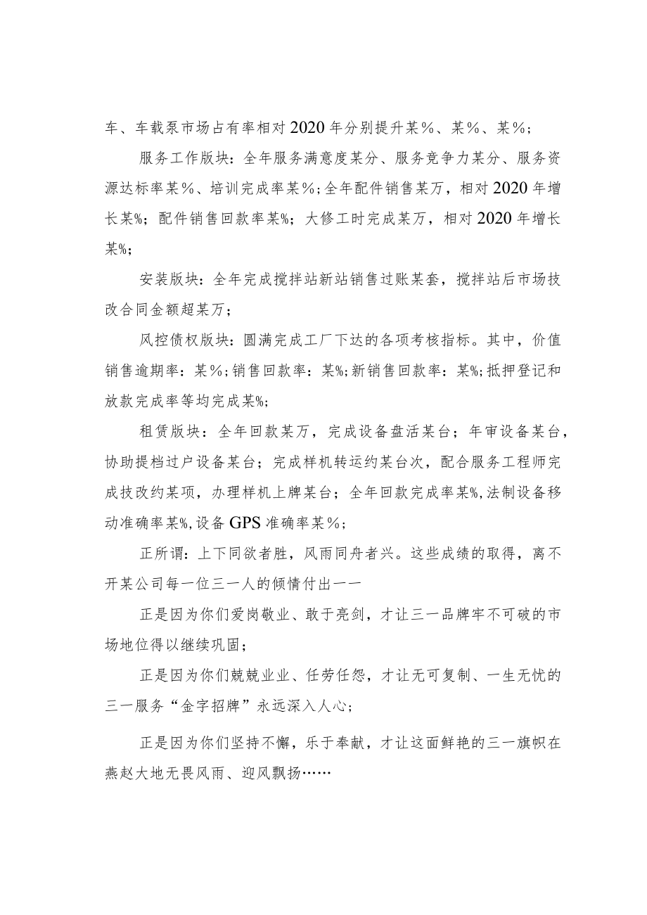 某某公司总经理在公司年会上的致辞.docx_第2页