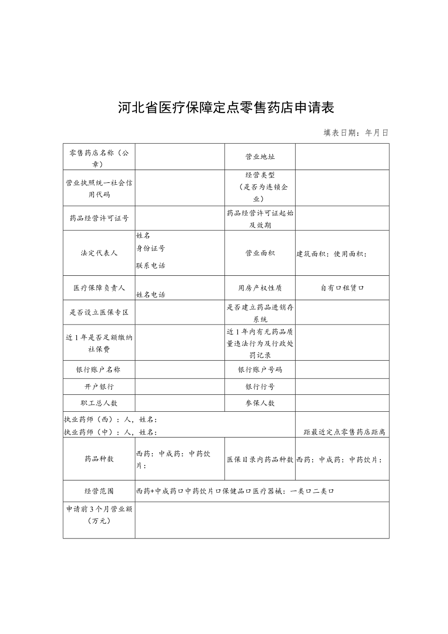 河北省医疗保障定点零售药店申请表、新增定点零售药店考察评估指标.docx_第3页