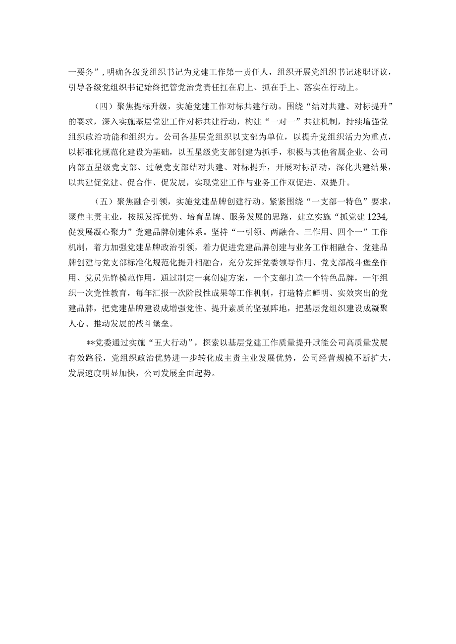 某国企党建赋能高质量发展经验做法.docx_第2页