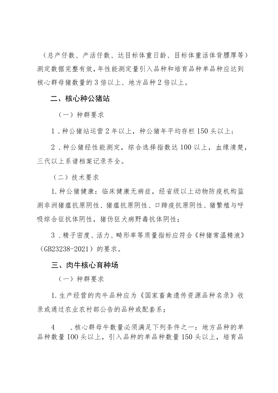 海南省省级畜禽核心场遴选标准、申请表及申报材料清单、形式审查表、现场审核要求.docx_第2页