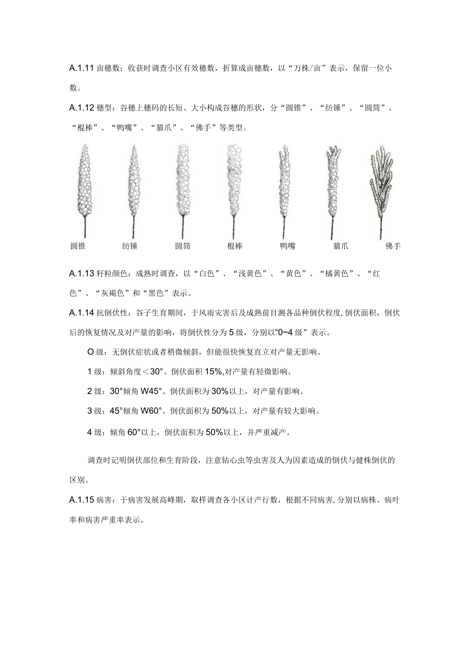 谷子品种生态适应性鉴定试验观测项目与记载标准、谷子品种生态适应性评价试验年度汇总报告.docx_第2页