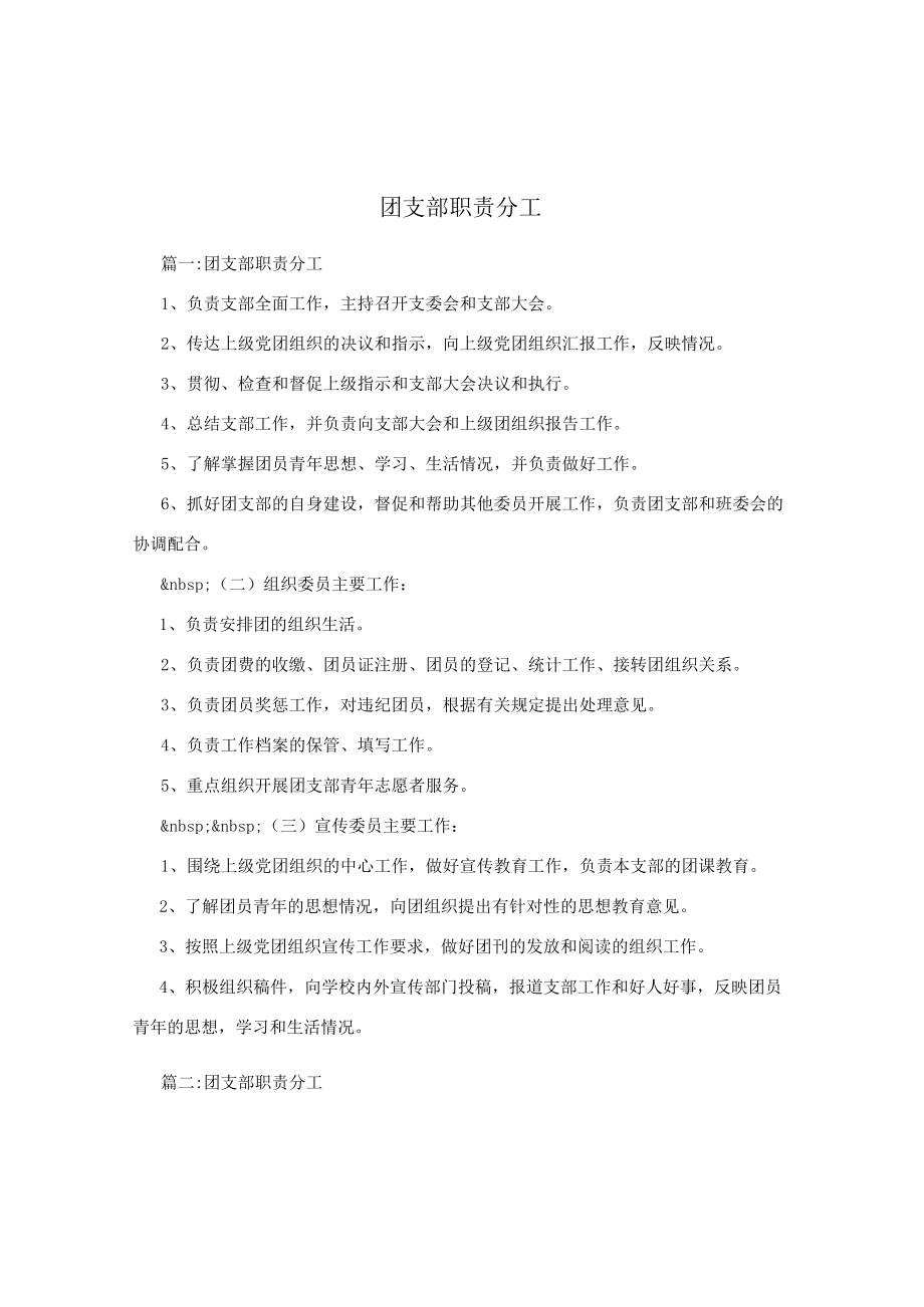 团支部职责分工.docx_第1页