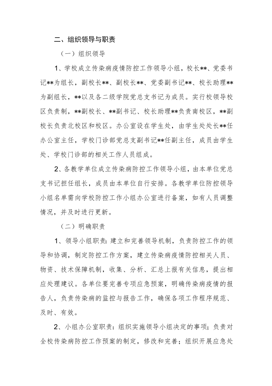 学院传染病疫情防控工作预案.docx_第2页