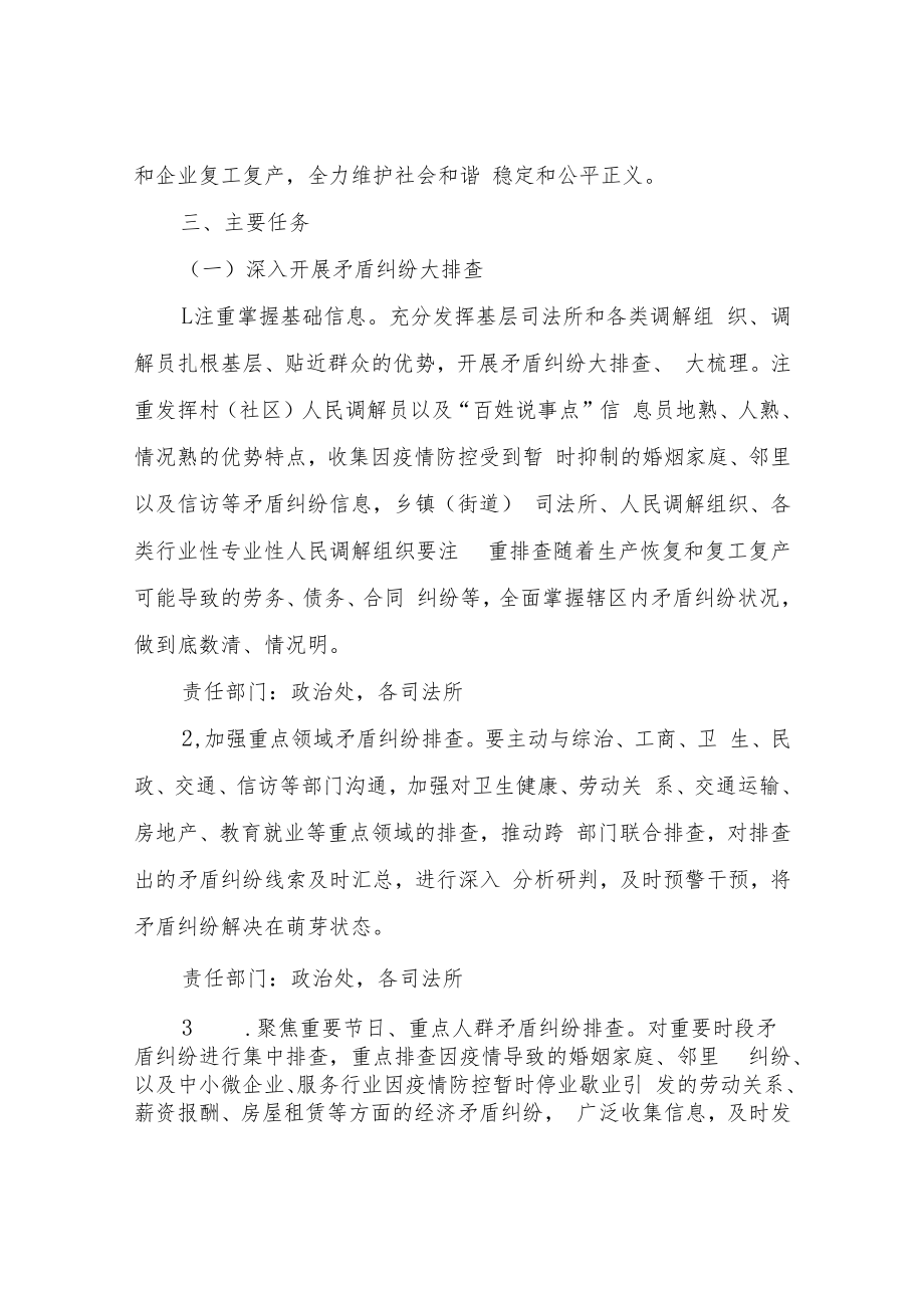 XX区司法局开展疫情防控后期和疫情后社会矛盾纠纷化解专项行动实施细则.docx_第2页