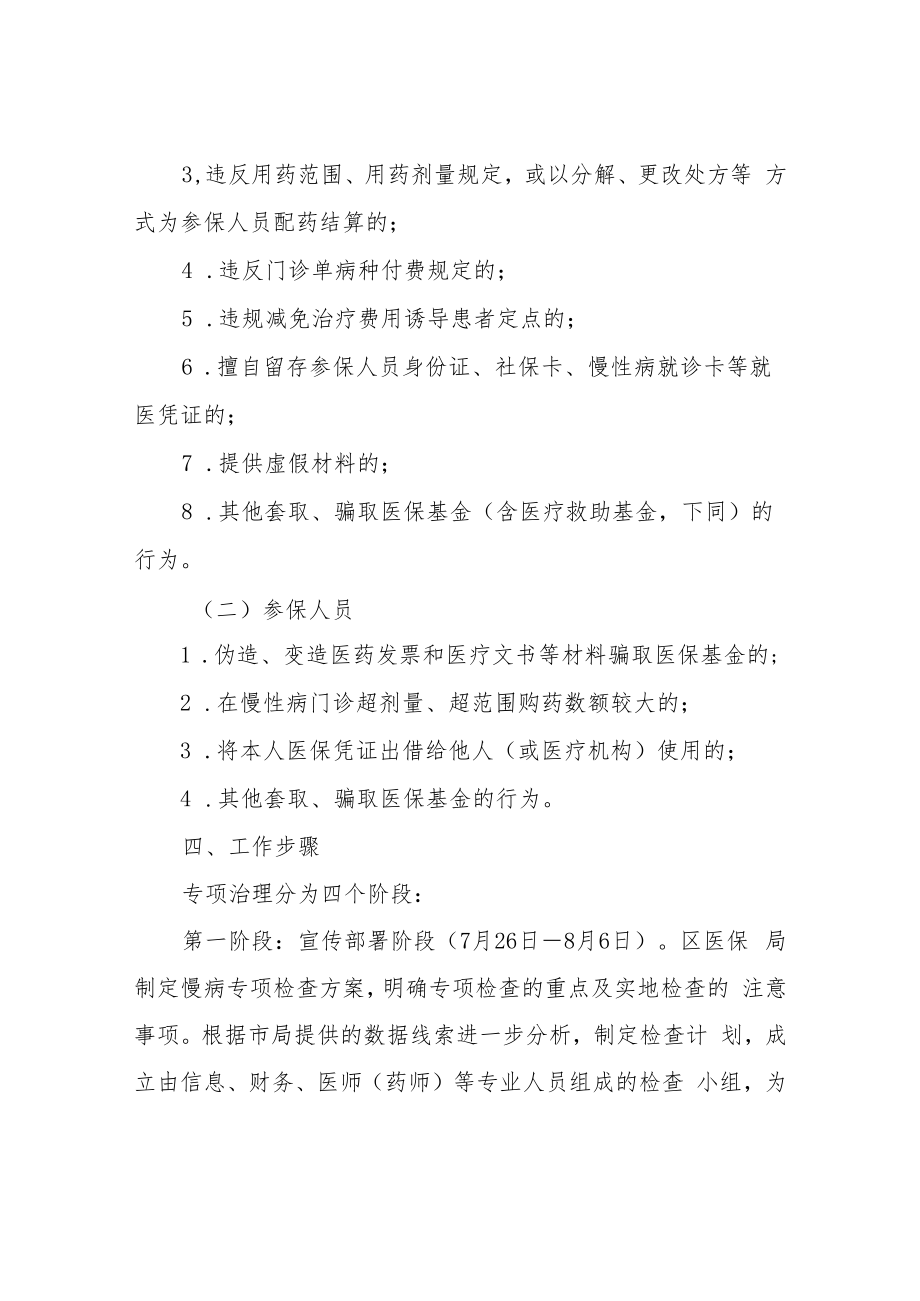 2021年XX区慢性病门诊违规行为专项治理工作方案.docx_第2页