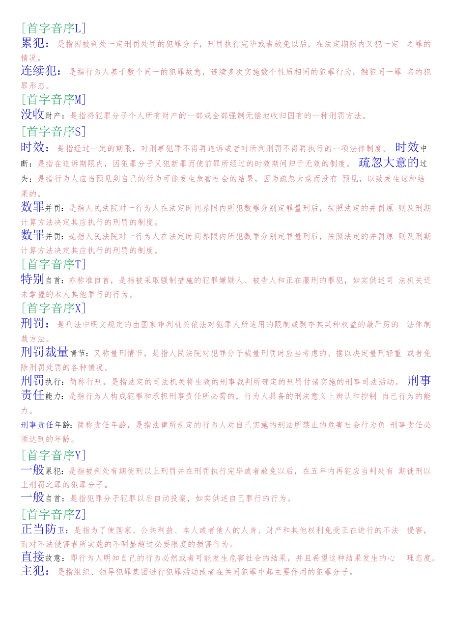 [2022秋期版]2107国开电大专科《刑法学1》期末纸质考试名词解释题库.docx_第2页