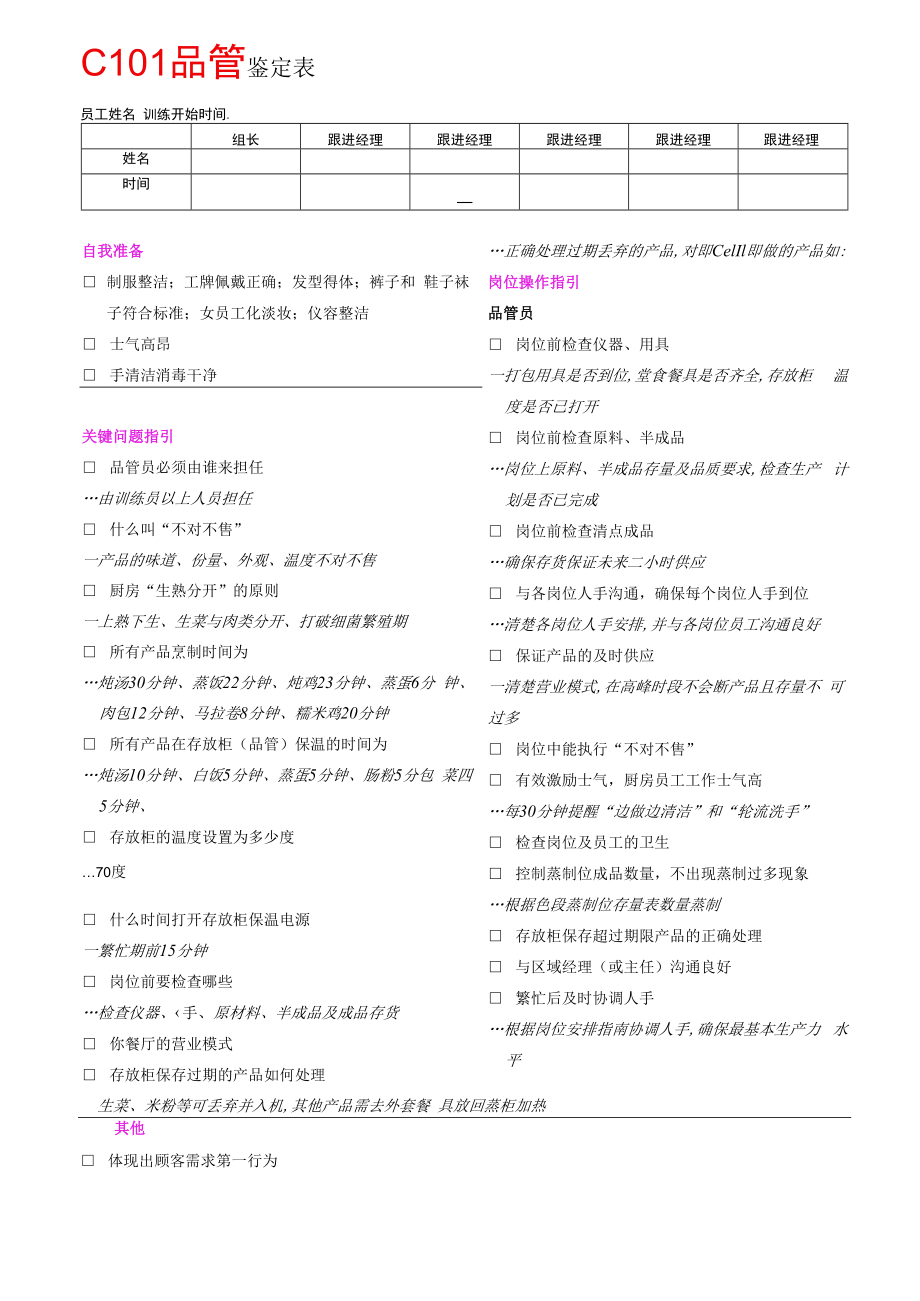 C101品管鉴定表.docx_第1页