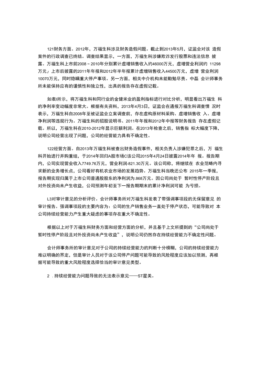 上市公司持续经营能力不确定性审计意见分析.docx_第3页