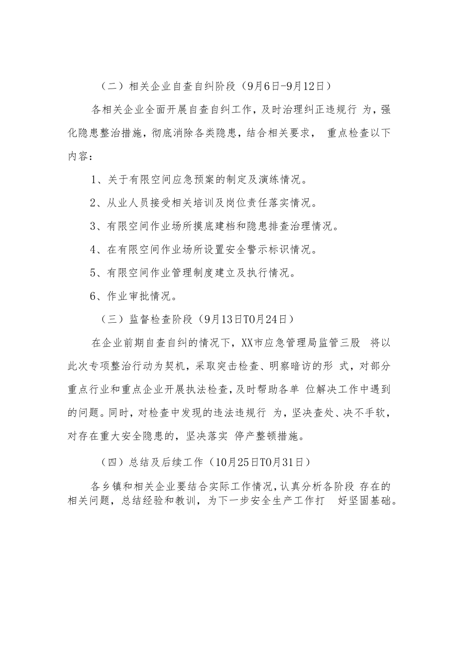 XX市工贸行业有限空间作业安全专项检查方案.docx_第3页