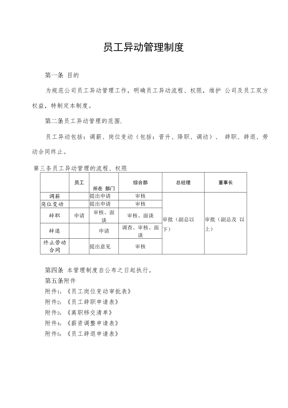 2022年《员工异动管理制度》含全套表格.docx_第1页