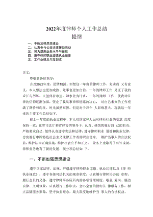 2022年度律师个人工作总结.docx