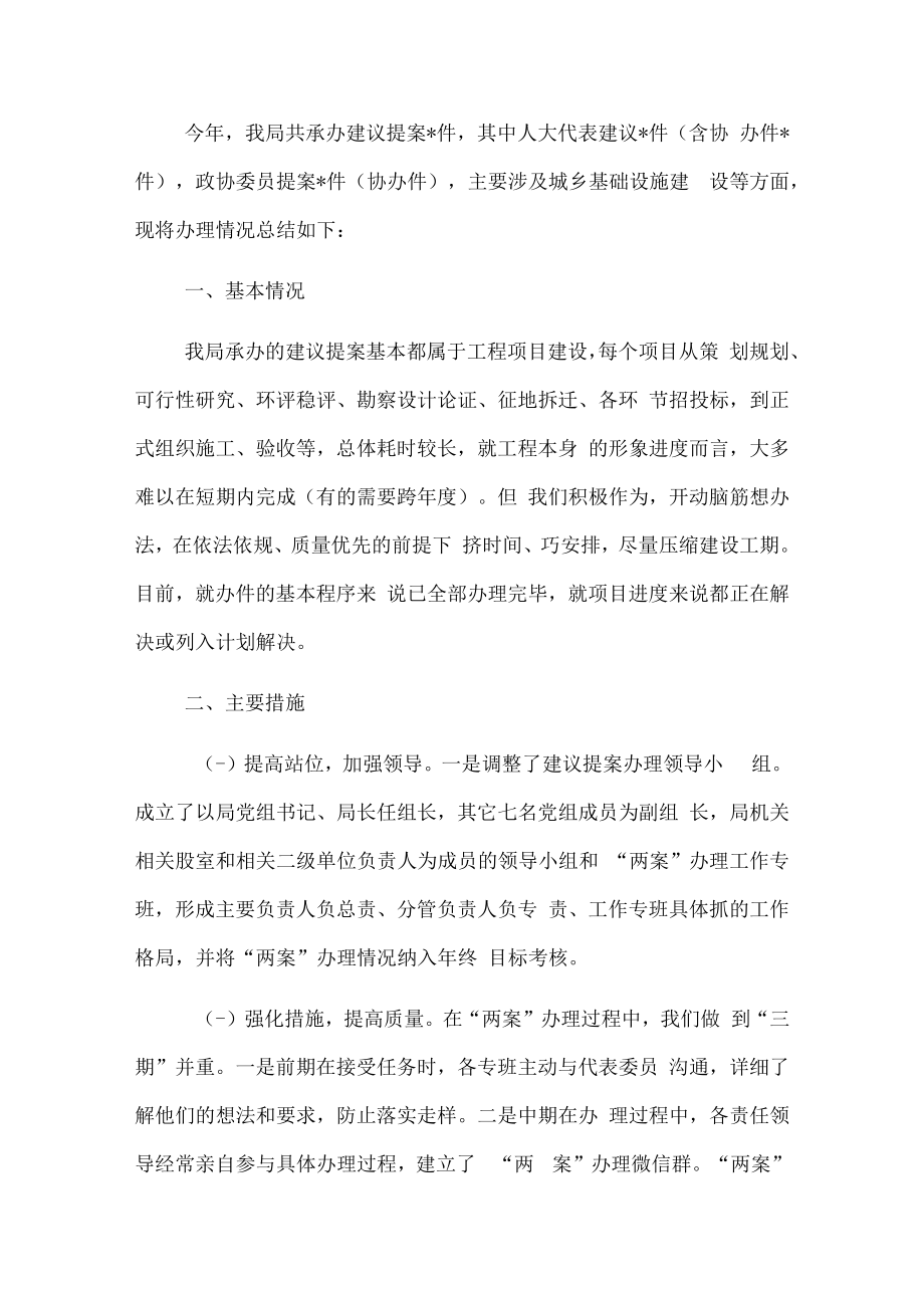 2022年建议提案办理情况阶段性总结.docx_第1页