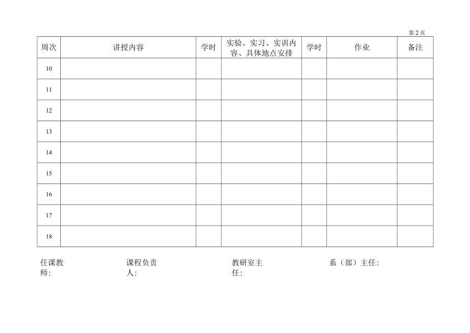 XX科技职业技术学院X学年第X学期教学进度表.docx_第2页