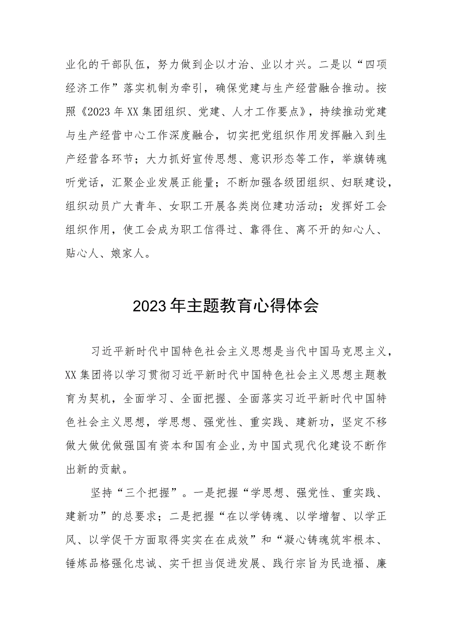 (六篇)2023年集团公司党委书记关于主题教育心得体会.docx_第3页