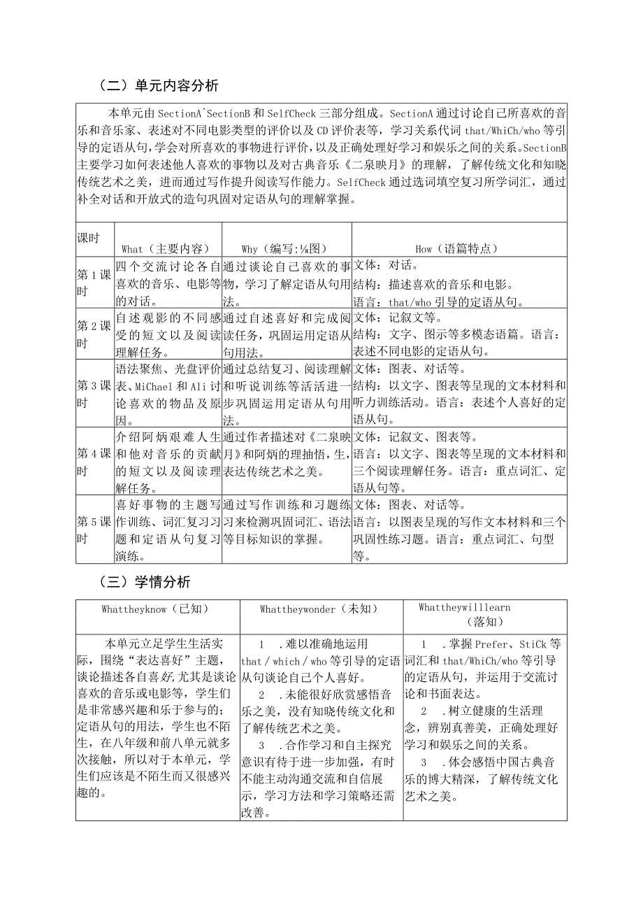 Unit 9 I like music that I can dance to 单元作业设计.docx_第2页