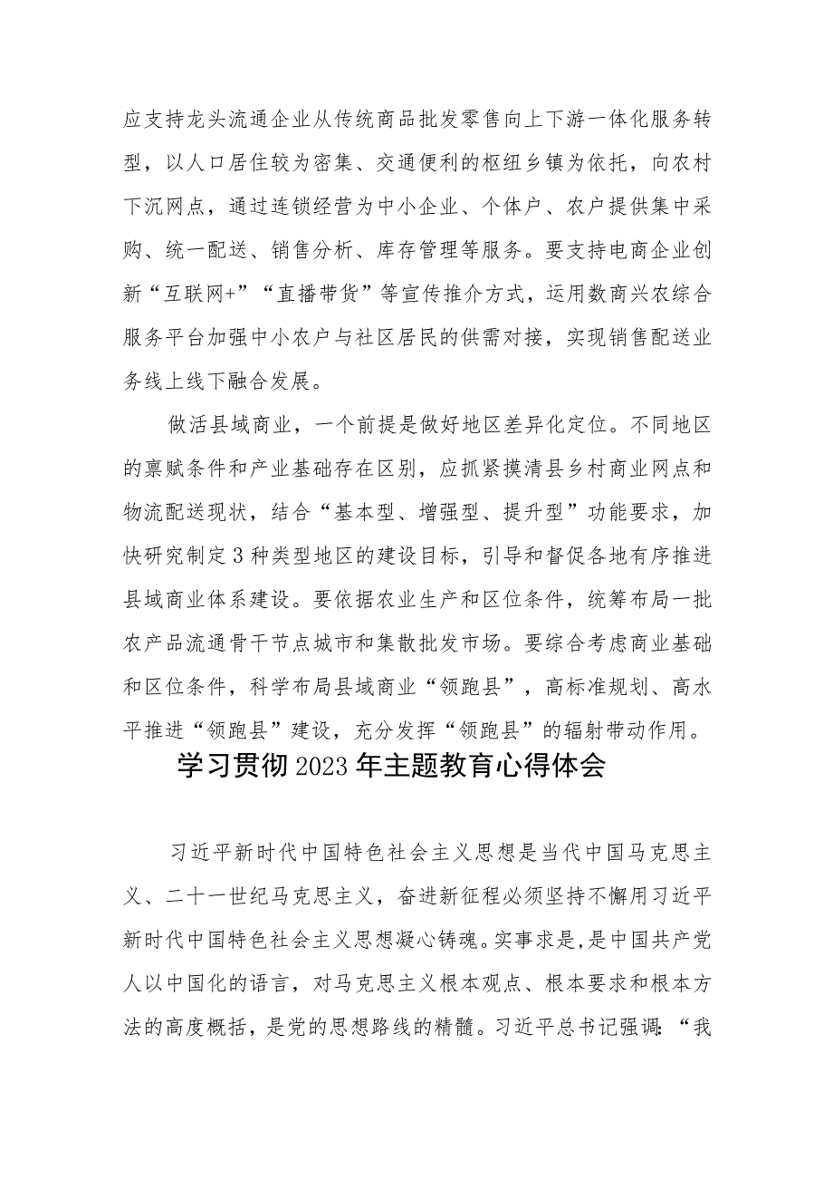 学习贯彻《县域商业三年行动计划（2023—2025年）》心得体会.docx_第3页