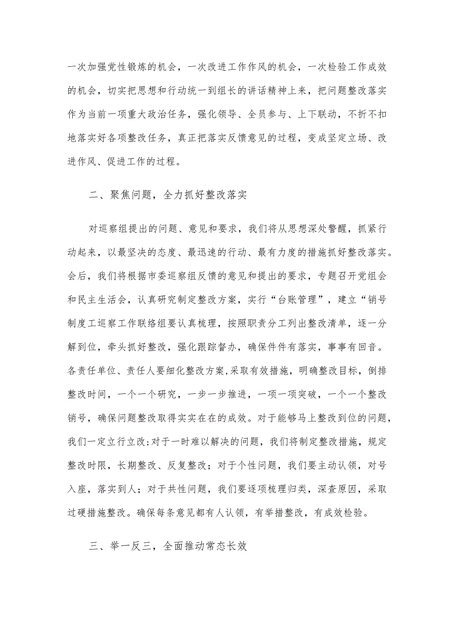 在市委巡察组巡察市局党组情况反馈会上的表态发言.docx_第2页