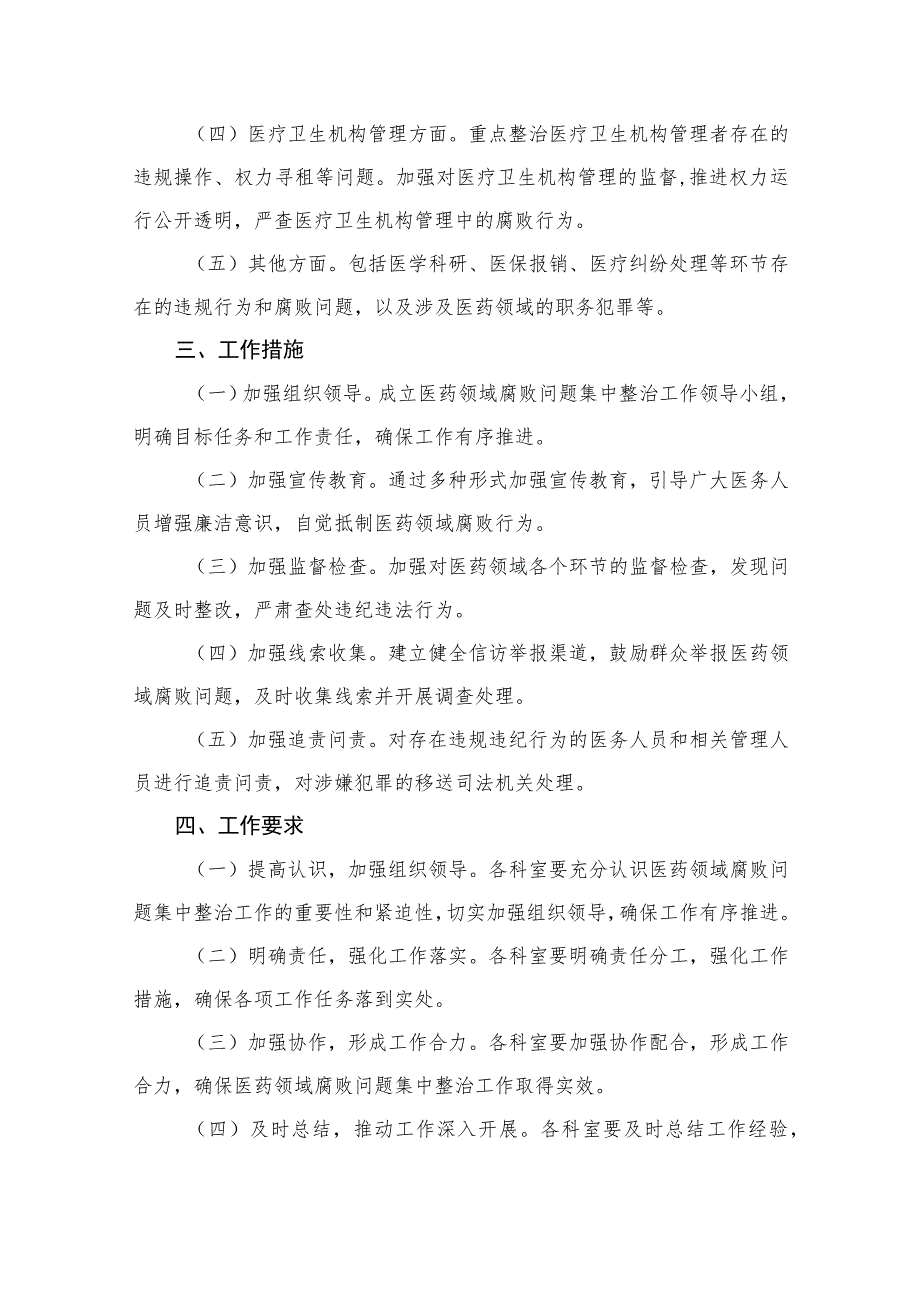 2023年医药领域腐败问题集中整治工作方案（共7篇）.docx_第3页