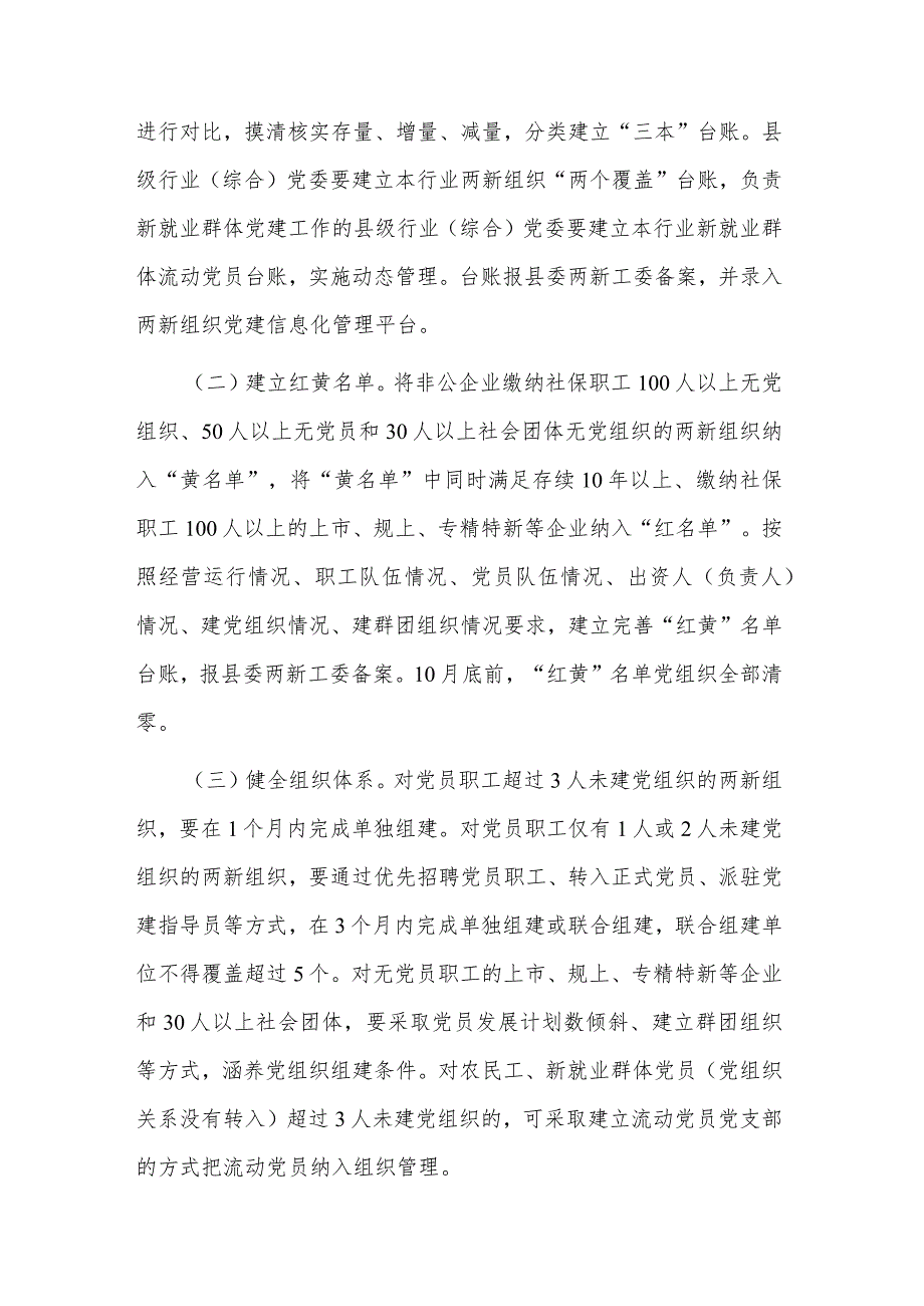 2023 年全县两新组织“两个覆盖”提质增效工作方案(二篇).docx_第2页