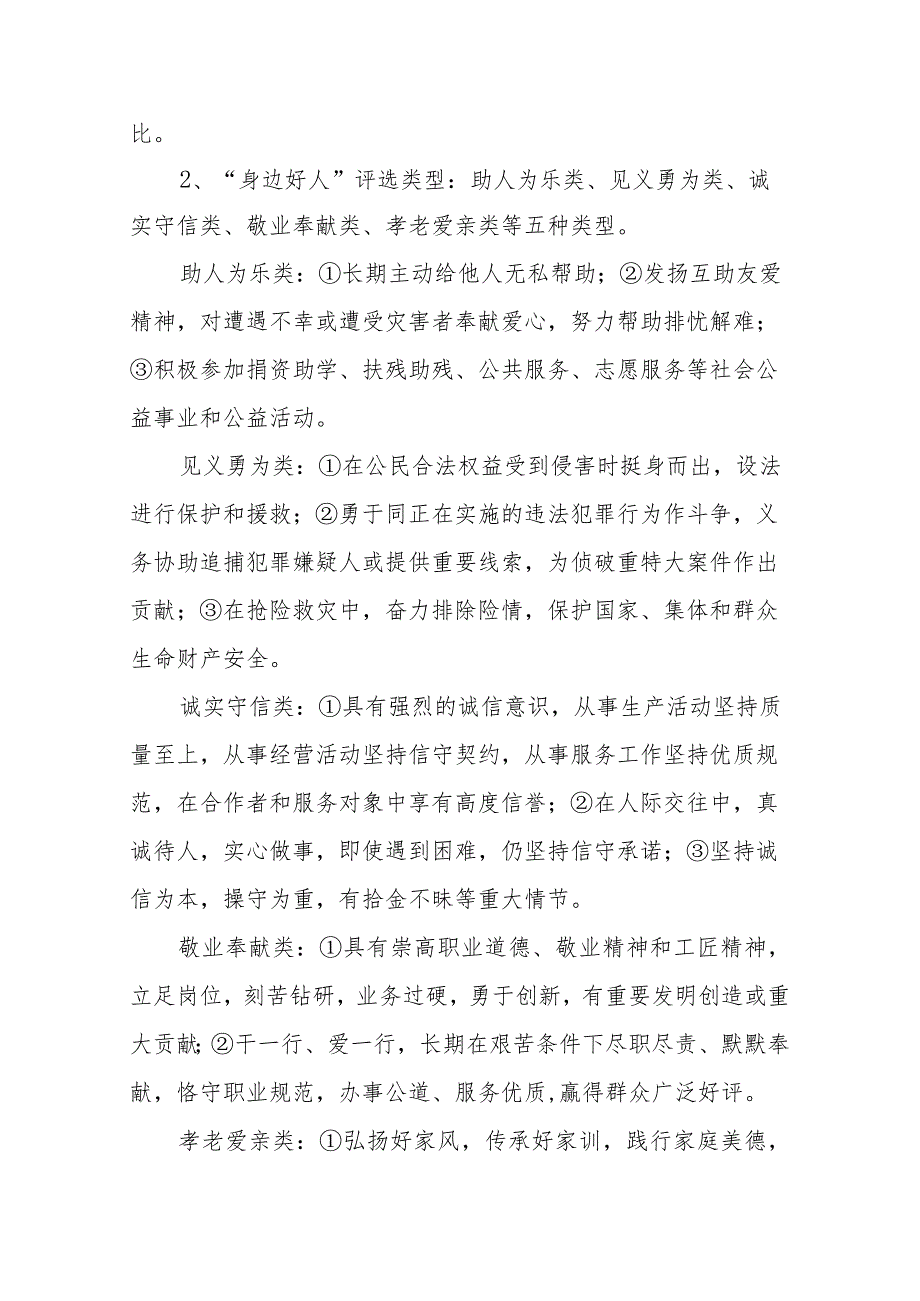 XX镇2023年度乡风文明“六好户、身边好人、最美家庭、最美婆媳”等评选活动的实施方案.docx_第3页