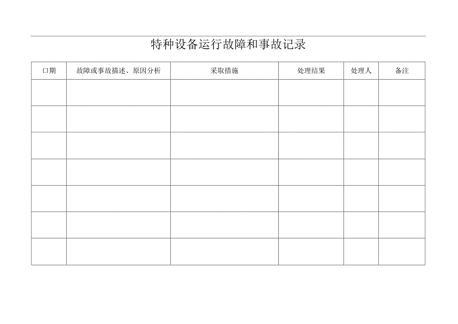 特种设备运行故障和事故记录.docx_第1页