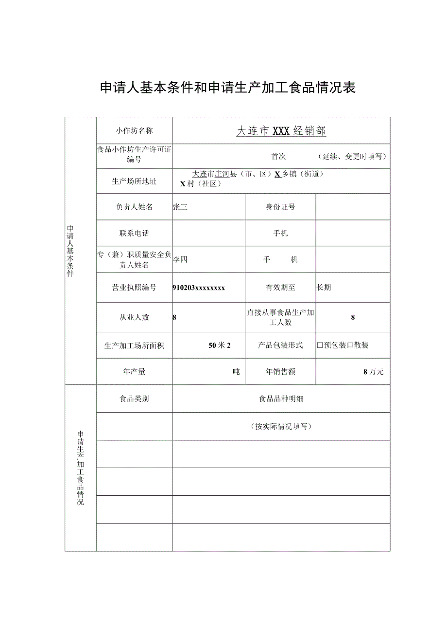 辽宁省食品生产加工小作坊生产许可证申请书.docx_第3页