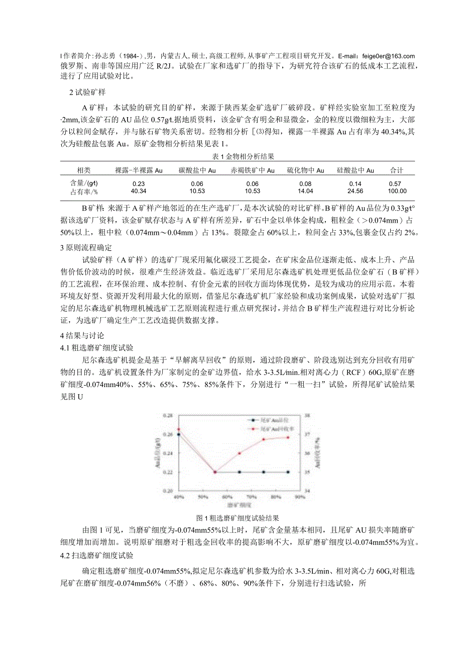 尼尔森选矿机选别金矿石的应用研究.docx_第2页