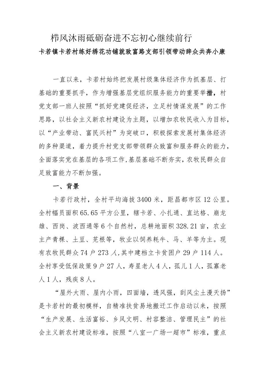 落实精准扶贫政策 带领群众致富路.docx_第1页