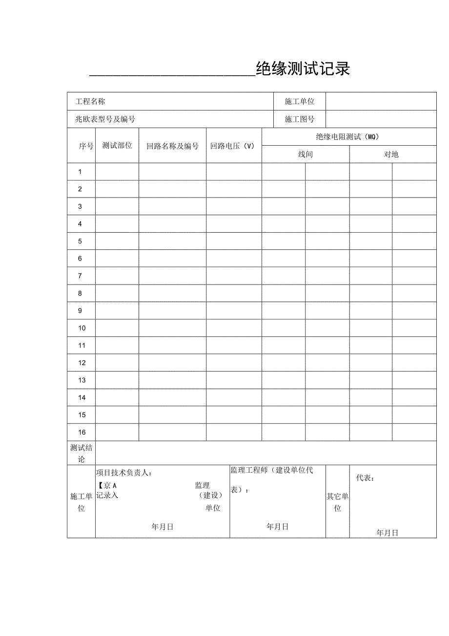 绝缘测试记录.docx_第1页