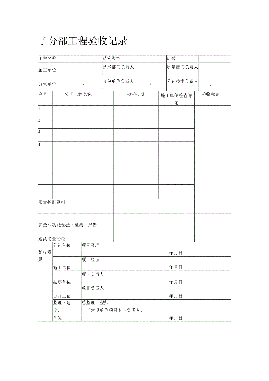 子分部工程验收记录.docx_第1页