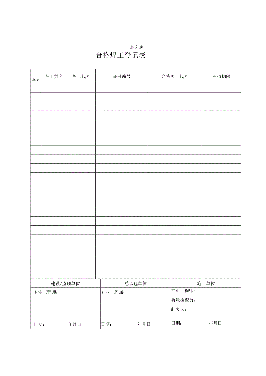 合格焊工登记表.docx_第1页