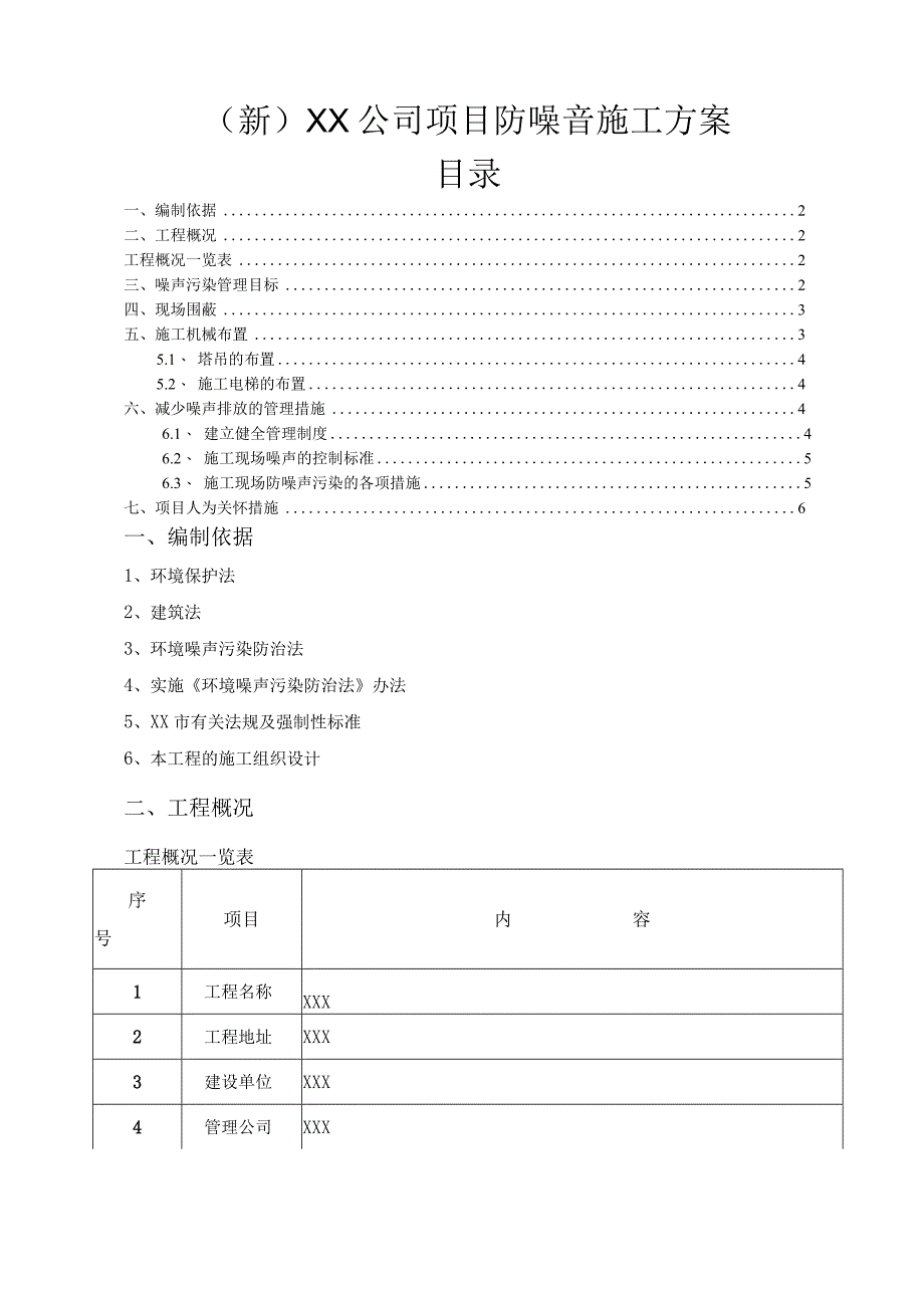 (新)XX公司项目防噪音施工方案.docx_第1页