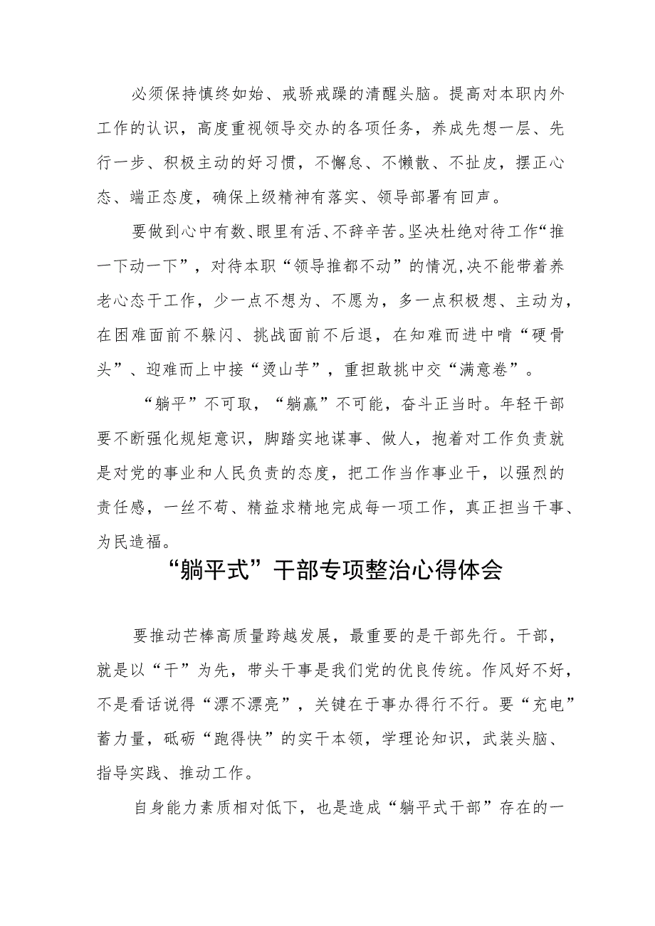 2023年乡镇躺平式干部专项整治心得体会十一篇.docx_第3页