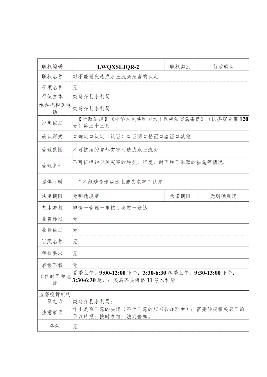 类乌齐县水利局行政确认服务指南.docx_第2页