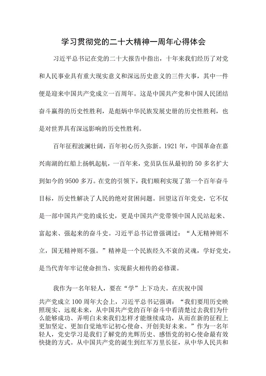 2023年出租车公司纪检干部学习贯彻党的二十大精神一周年个人心得体会（汇编7份）.docx_第1页