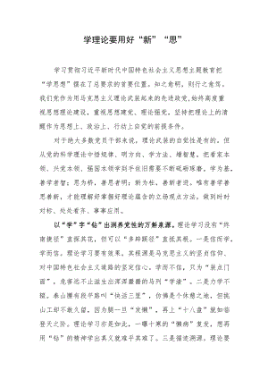 2023年 主题教育心得体会 研讨发言 （5篇）.docx
