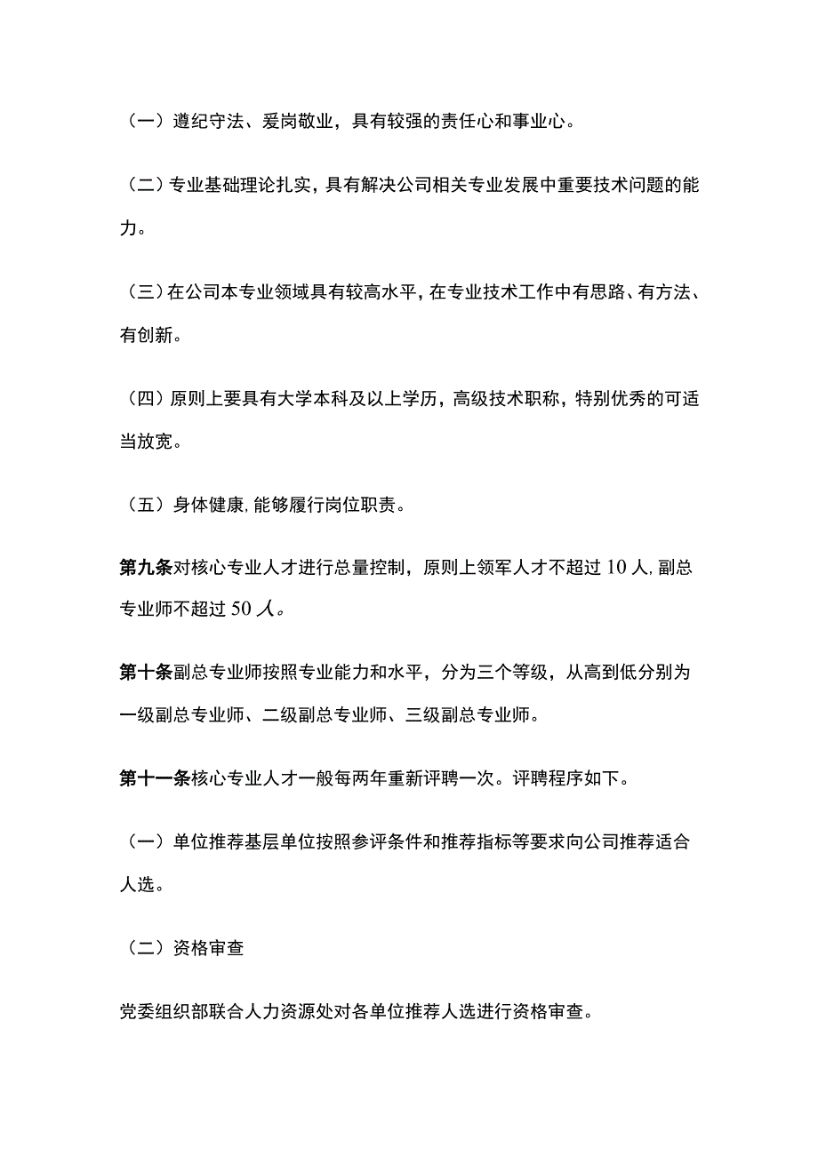 某公司核心专业人才管理办法.docx_第3页