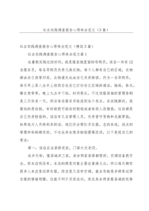 社会实践调查报告心得体会范文（3篇）.docx