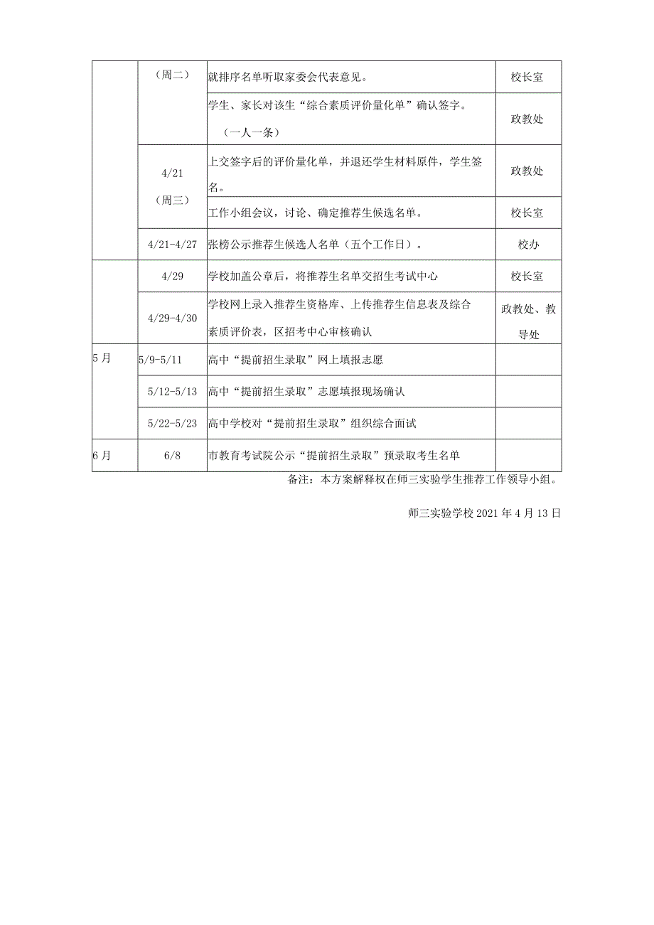 上师大三附中2011年“提前推荐自主录取”工作实施方案.docx_第3页