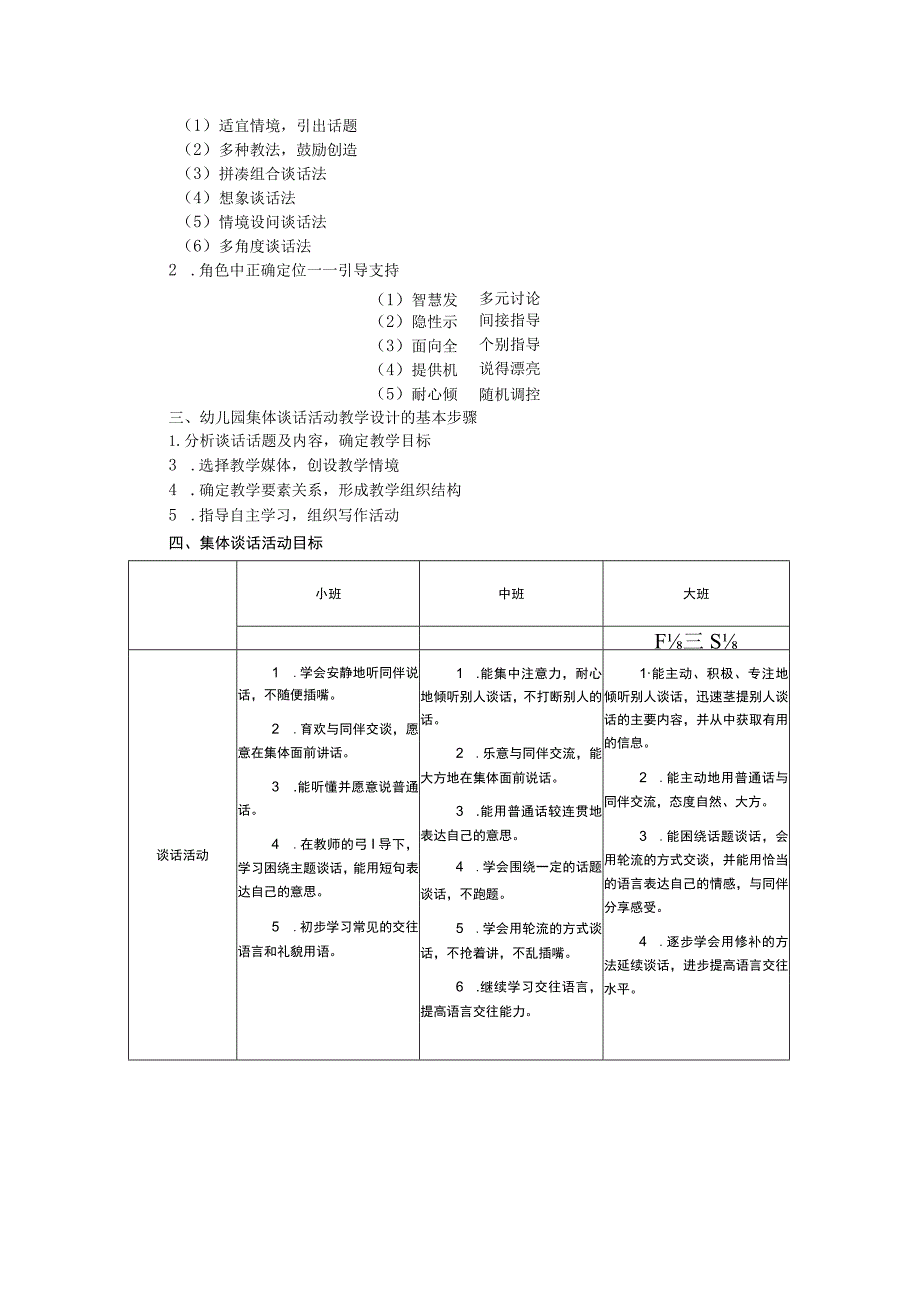 幼儿园语言活动设计与实施-配套教案学习情境一 谈话活动教案.docx_第3页