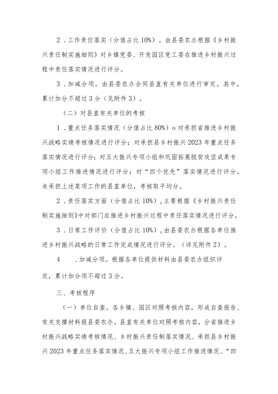 XX县推进乡村振兴战略2023年度考核方案.docx_第2页