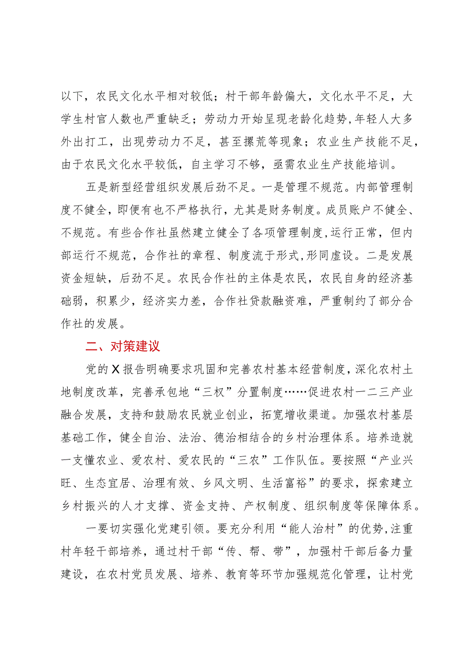 调研报告：乡村振兴发展当前面临的问题.docx_第2页