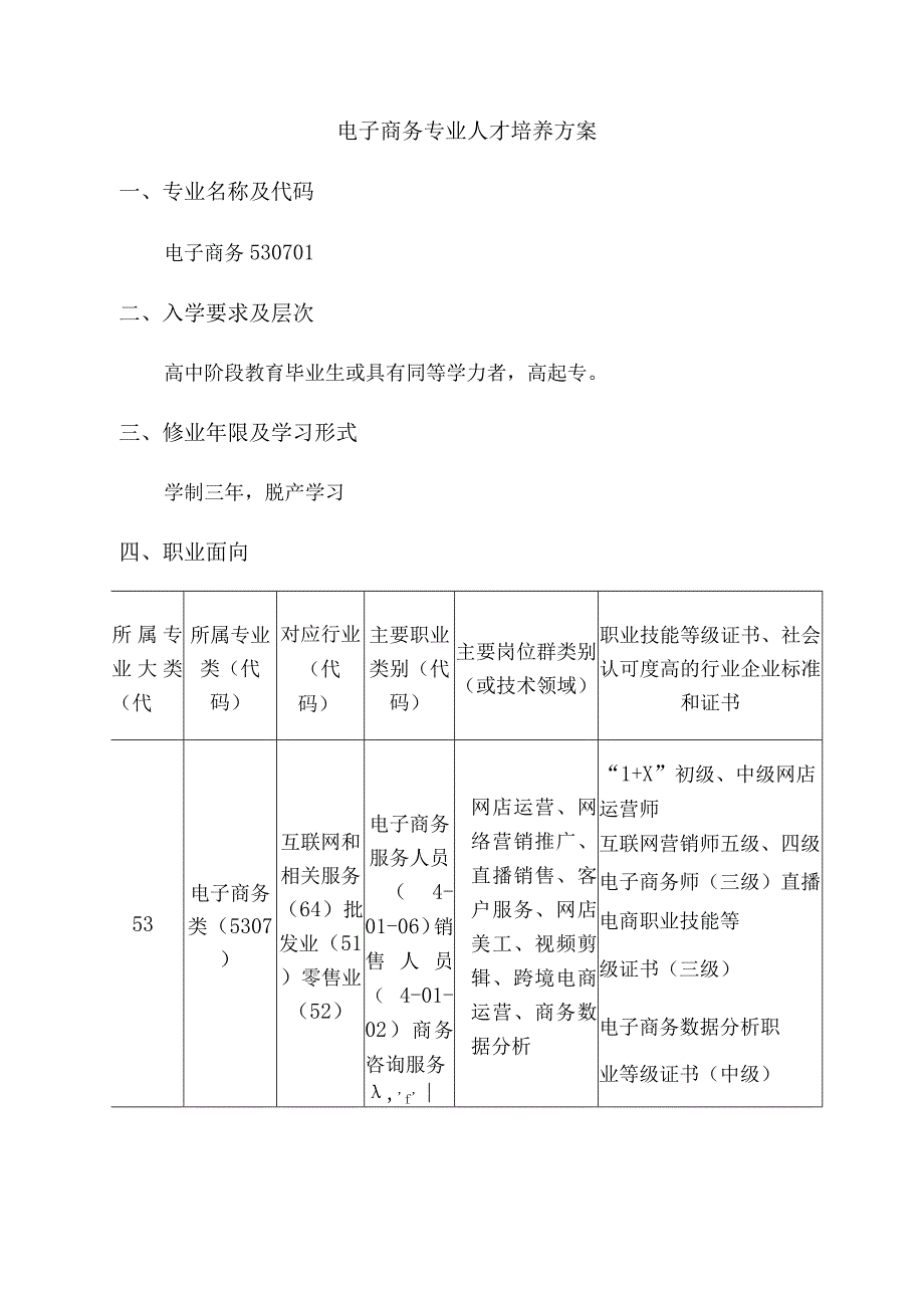 贵州建设职业技术学院2023级电子商务专业人才培养方案.docx_第3页