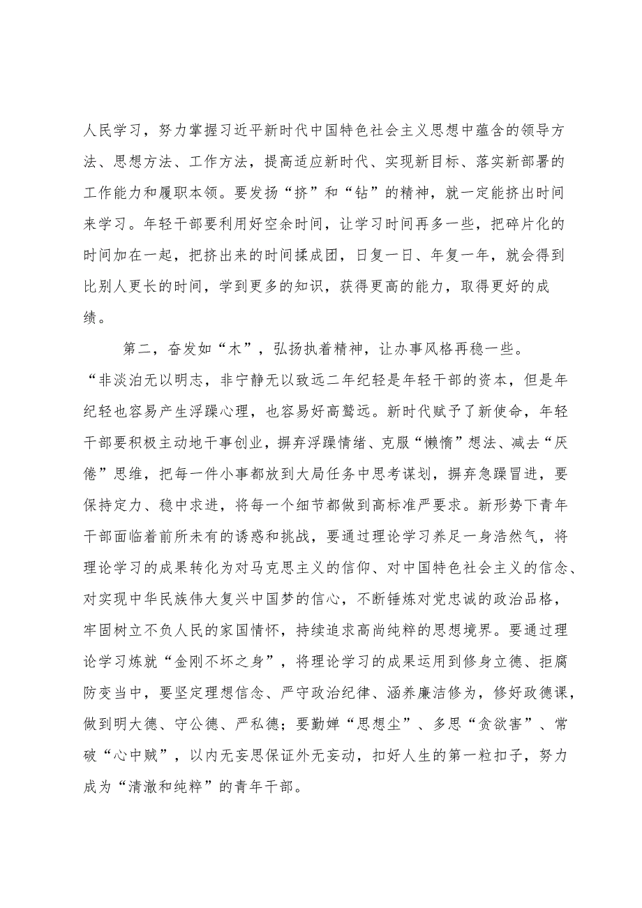 在第二批主题教育10月份青年干部座谈会上的讲话提纲.docx_第2页