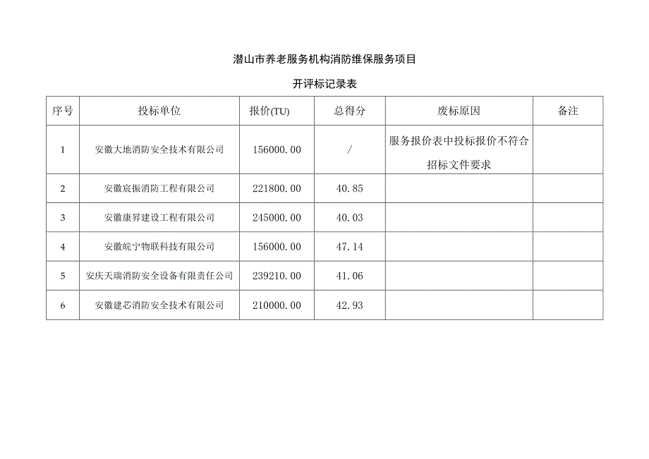 潜山市养老服务机构消防维保服务项目.docx_第1页