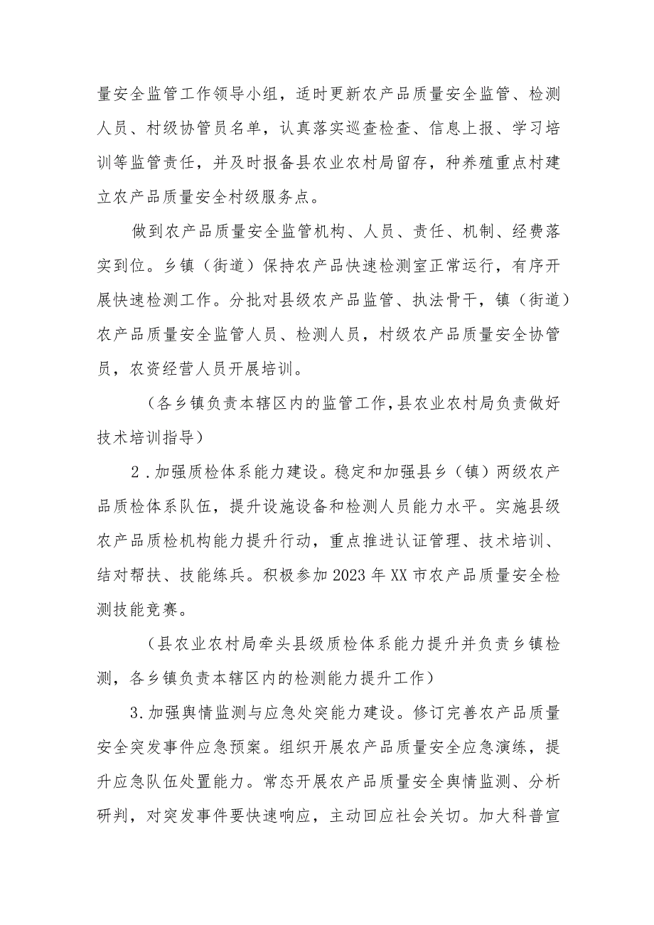 XX县2023年农产品质量安全监管和品牌培育工作要点.docx_第3页