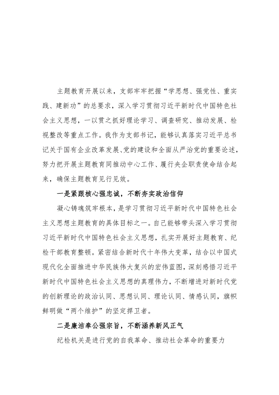 （11篇）公司党支部书记及公司基层干部2023第二批主题教育心得体会研讨发言.docx_第3页