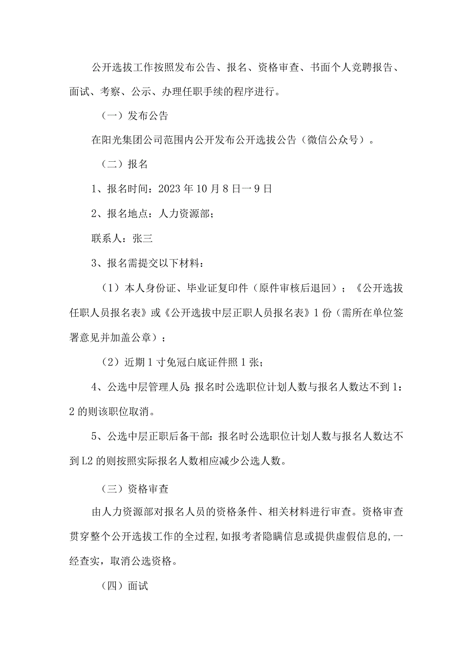 公司公开选拔管理人员及中层正职后备干部实施方案.docx_第3页